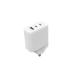 Skech Power Delivery 3 Port GaN Wall Charger 65w PD Power Charger Dual Type-C Port + USB-A – white